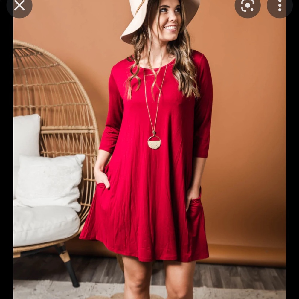 Piko Swing Scoop Neck Dress